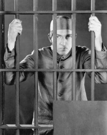 vintage image of man in jail